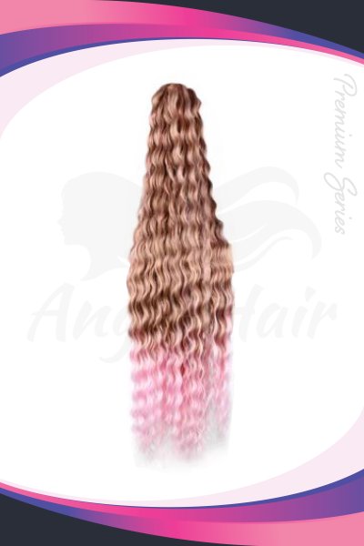 Su Dalgası İçin Sentetik Saç  - 82cm - 120gr - T30/PINK